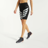 PRESSIO - Women - Power Half Tight - Mid-Rise - Black/Silver